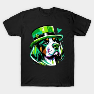 Braque du Bourbonnais in Saint Patrick's Day Celebration T-Shirt